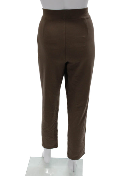 Eileen Fisher Women Brown Ankle Pants Petite Pull On Size S