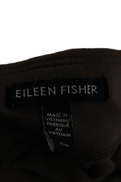 Eileen Fisher Women Brown Ankle Pants Petite Pull On Size S