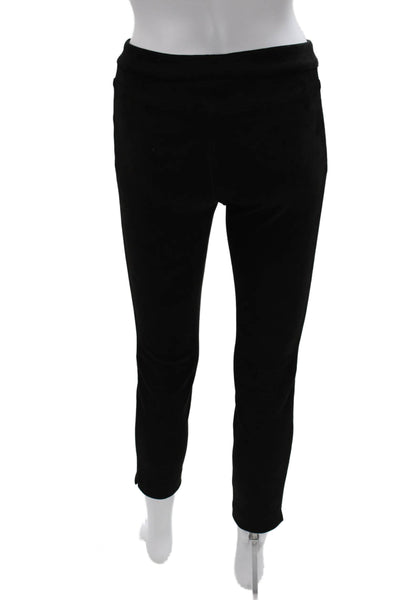 Grayse Women Cropped Black Polyester Pants Button Closure 25 Inseam Size 2XS