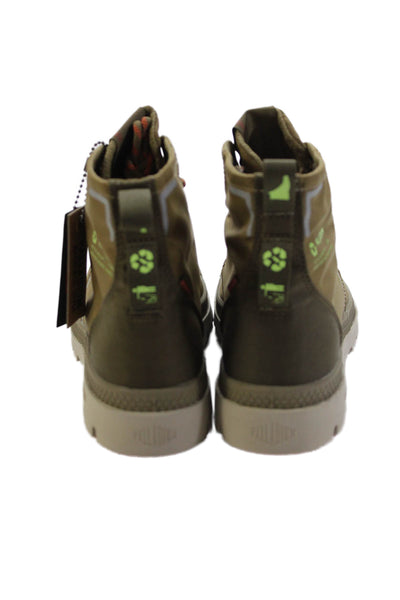 Palladium Womens High Top Lace Up Hiking Boots Shoes Olive Green Size 4