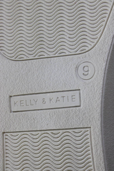 Kelly And Katie Womens Spring Judy Knit Slip On Sneakers Shoes Coral Size 9M