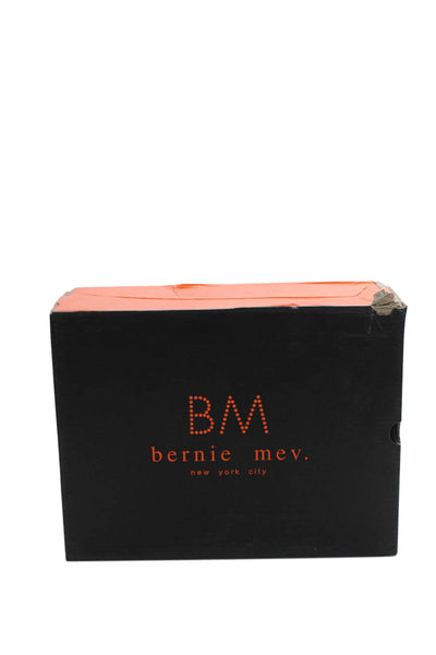 bernie mev. Womens Suede Laser Cut Platform Shoes Black Size 7