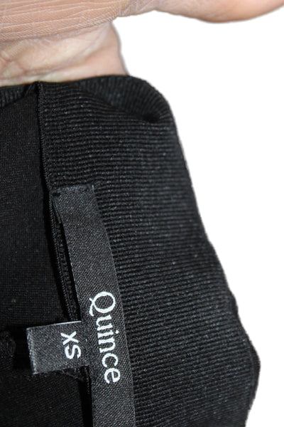 Quince Womens Ankle Pants Black Rayon Zip Closure Size XS