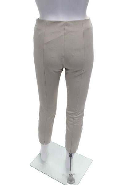 Quince Women Ankle Pants Beige Polyester Zip Solid Size S