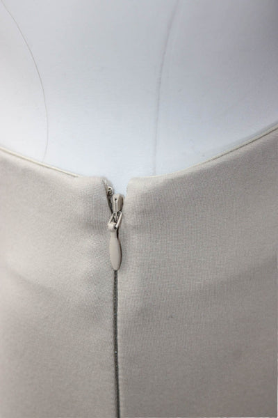 Quince Women Ankle Pants Beige Polyester Zip Solid Size S