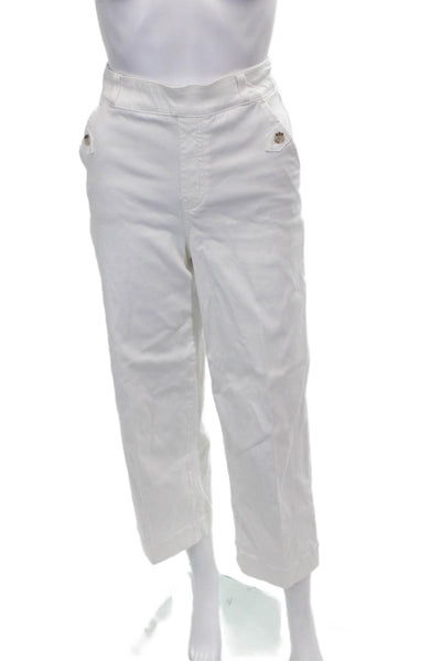 SPANX® Women Cropped White Cotton Pants Size S