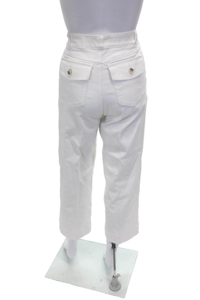 SPANX® Women Cropped White Cotton Pants Size S