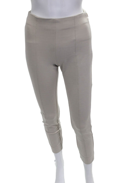 Quince Women Ankle Pants Beige Zip Rayon Nylon Spandex Size S