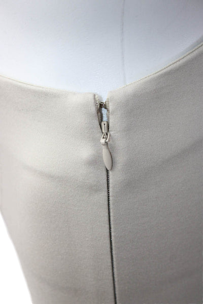 Quince Women Ankle Pants Beige Zip Rayon Nylon Spandex Size S