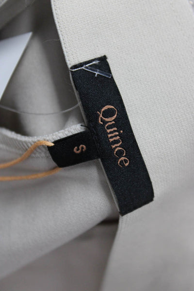 Quince Women Ankle Pants Beige Zip Rayon Nylon Spandex Size S