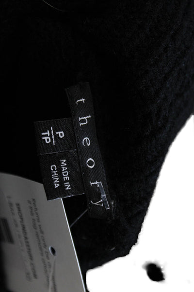 Theory Womens Cashmere Sleeveless Turtleneck Sweater Vest Black Size S