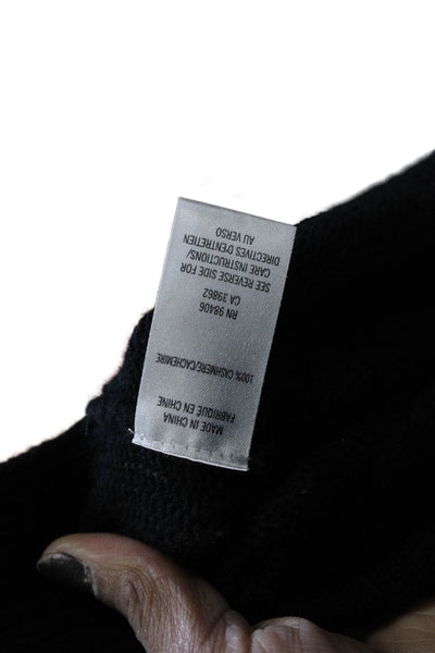 Theory Womens Cashmere Sleeveless Turtleneck Sweater Vest Black Size S