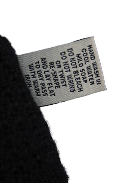 Beyond Threads Womens Black Baby Alpaca V-Neck Cardigan Long Sleeve Size M