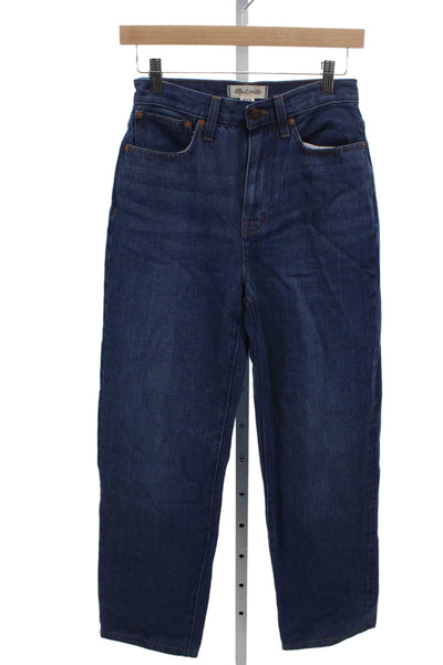 Madewell Womens Straight Jeans Blue High Rise Button Fly Size 24