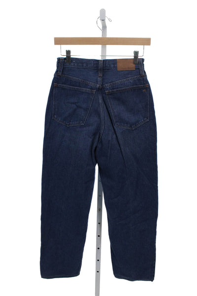 Madewell Womens Straight Jeans Blue High Rise Button Fly Size 24