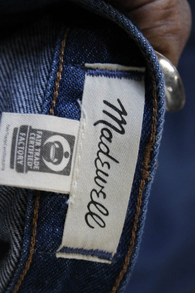 Madewell Womens Straight Jeans Blue High Rise Button Fly Size 24