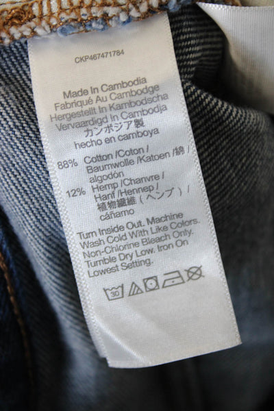 Madewell Womens Straight Jeans Blue High Rise Button Fly Size 24