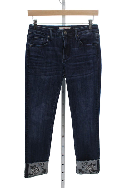 Driftwood Women Cropped Blue Jeans Cotton Blend Mid Rise Size 26