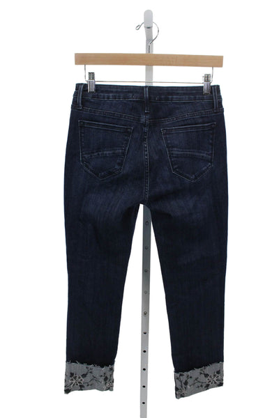 Driftwood Women Cropped Blue Jeans Cotton Blend Mid Rise Size 26