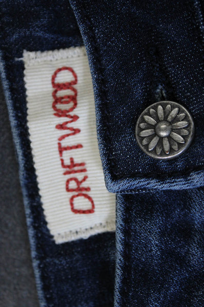 Driftwood Women Cropped Blue Jeans Cotton Blend Mid Rise Size 26