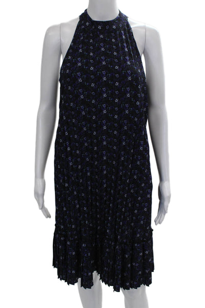 Nicole Miller Women Multicolor Halter Shift Dress Polyester Mid Calf Size S