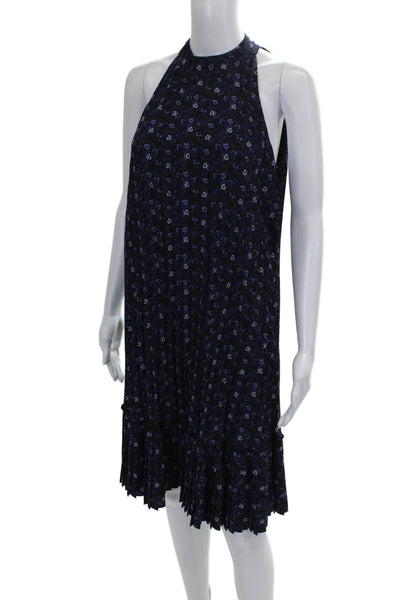 Nicole Miller Women Multicolor Halter Shift Dress Polyester Mid Calf Size S