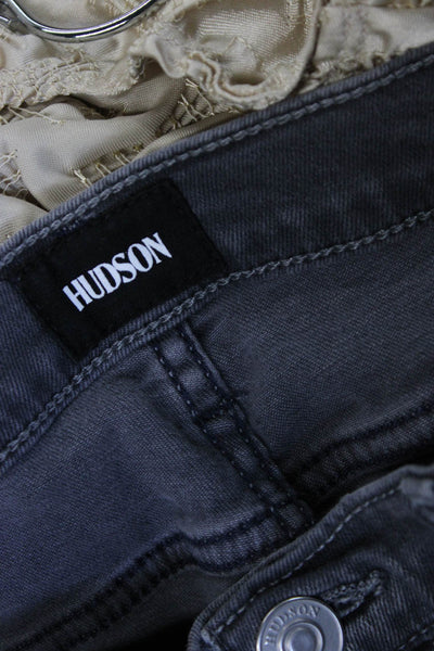 Hudson Womens Ankle Jeans Gray Mid Rise 26in Inseam Size 27