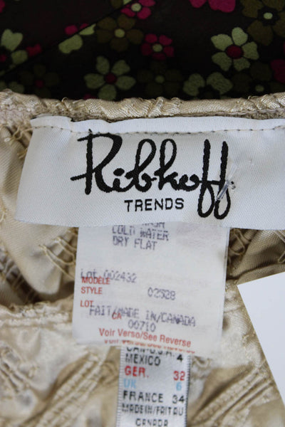 Ribkoff Trends Women Basic Sleeveless Boat Neck Beige Blouse Size 6
