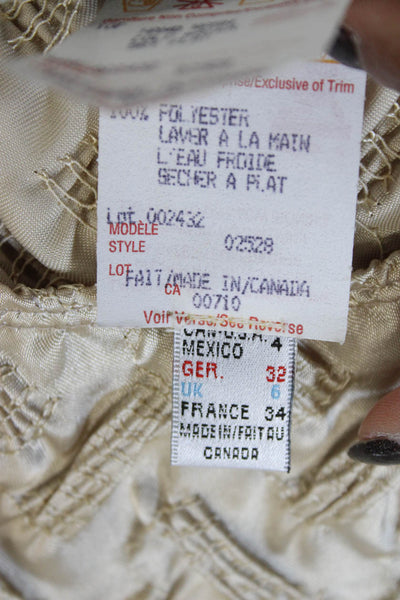 Ribkoff Trends Women Basic Sleeveless Boat Neck Beige Blouse Size 6
