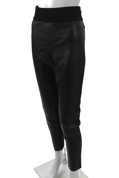 Club Monaco Women Ankle Pants Black Viscose Solid Fall Size 12