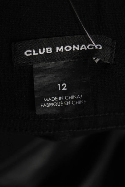 Club Monaco Women Ankle Pants Black Viscose Solid Fall Size 12
