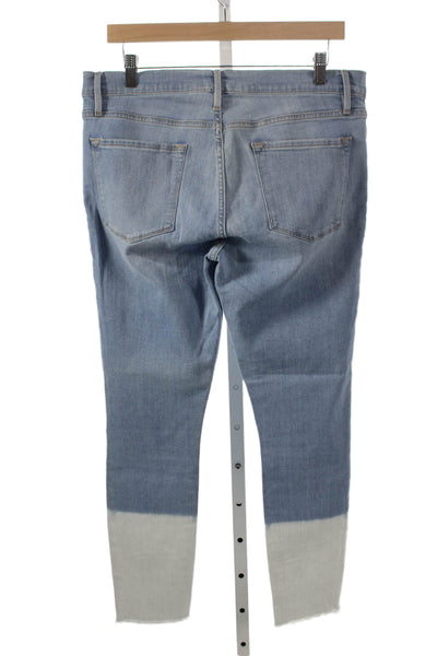 Frame Denim Womens Skinny Jeans Blue Mid Rise 27 Inseam Size 32