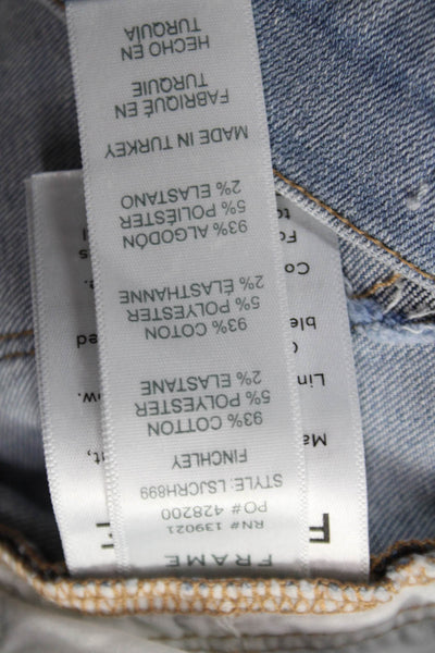 Frame Denim Womens Skinny Jeans Blue Mid Rise 27 Inseam Size 32