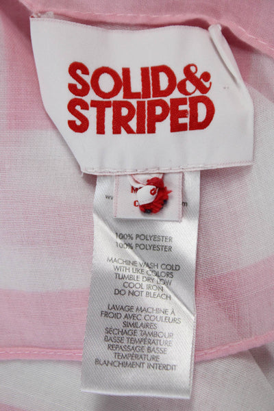 Solid & Striped Womens Sheer Striped Scarf Pink