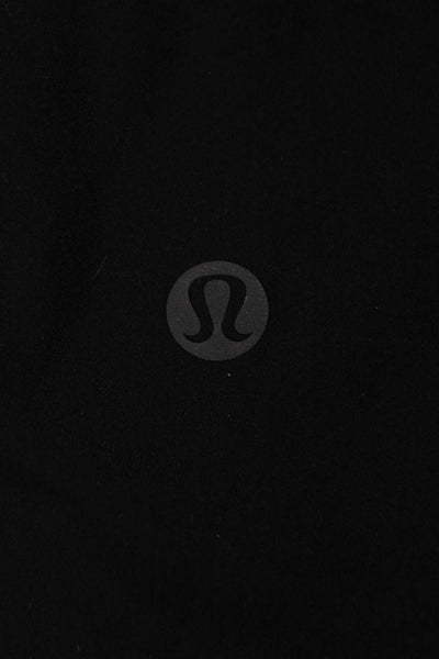 Lululemon Women Cropped Black Nylon Leggings Sports Pull On Size S