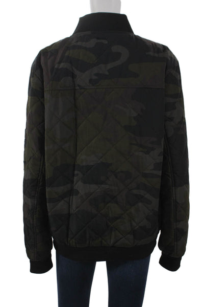 Calvin Klein Women Bomber Jacket Multicolor Camouflage Polyester Size S