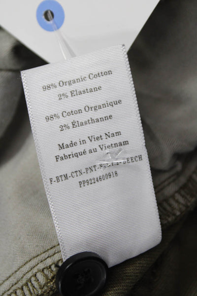 Everlane Women Chino Pants Green Button Organic Cotton Size 6