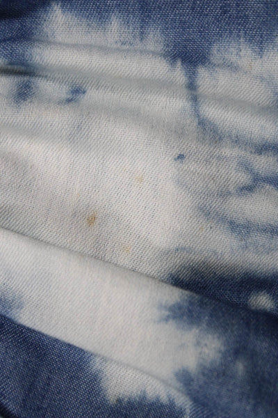 Show Me Your Mumu Womens Tie Dye Off Shoulder Mini Dress Blue Size S