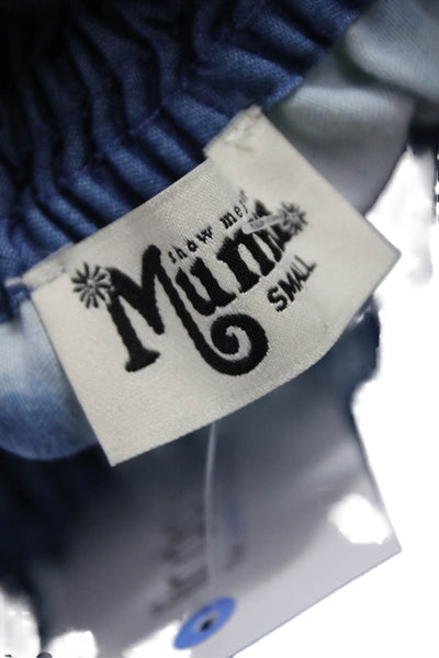 Show Me Your Mumu Womens Tie Dye Off Shoulder Mini Dress Blue Size S
