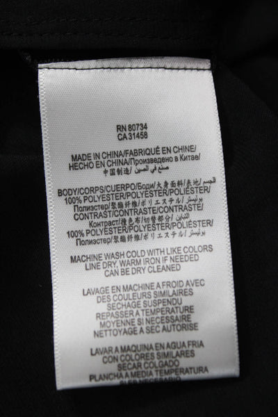 BCBGMAXAZRIA Womens Tunic Halter Sleeveless Black Polyester Size S