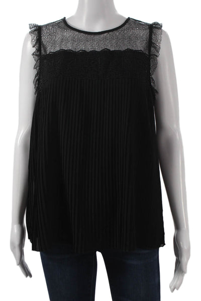 Nanette Nanette Lepore Women Black Basic Tank Polyester Round Neck Size M