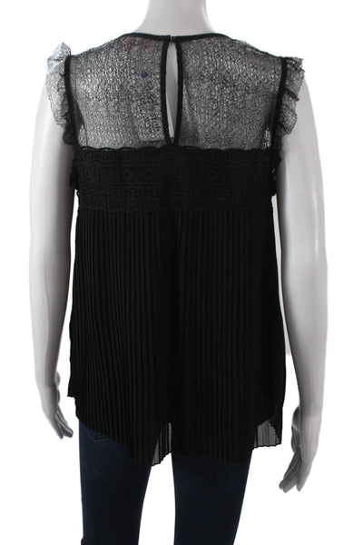 Nanette Nanette Lepore Women Black Basic Tank Polyester Round Neck Size M