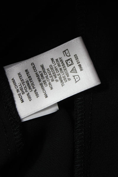 1. State Womens Basic Mock Neck Sleeveless Button Polyester Blouse Size XS