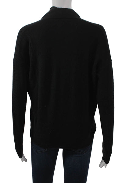 Joie Women Wrap V-Neck Black Long Sleeve Sweater Size XS