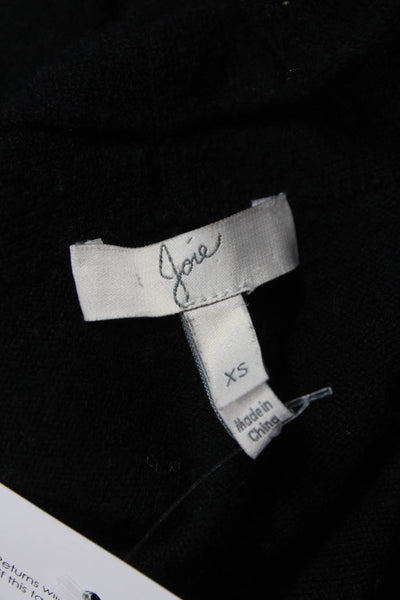 Joie Women Wrap V-Neck Black Long Sleeve Sweater Size XS