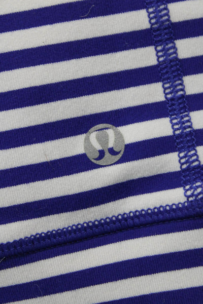 Lululemon Womens Blue Striped Track Jacket Zip Size 2