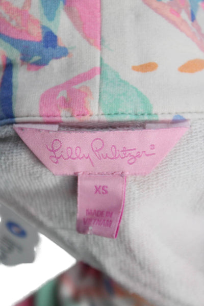 Lilly Pulitzer Womens Pullover Floral Collared Long Sleeve Multicolor Size XS