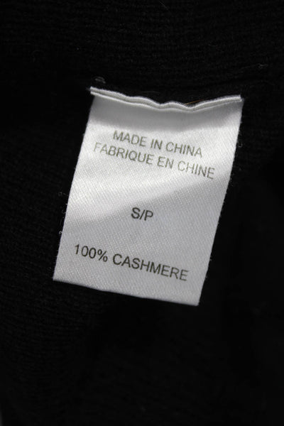 Theory Women Black Cashmere Scoop Neck Vest Sleeveless Size S