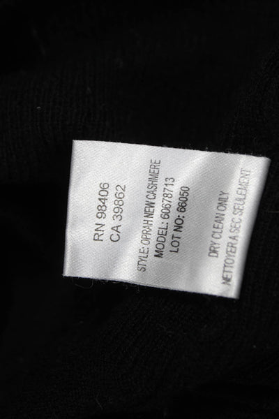 Theory Women Black Cashmere Scoop Neck Vest Sleeveless Size S