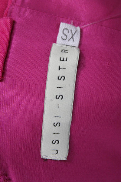 Usisi Sister Women Pink Sleeveless Square Neck Jumpsuit Zip Size XS